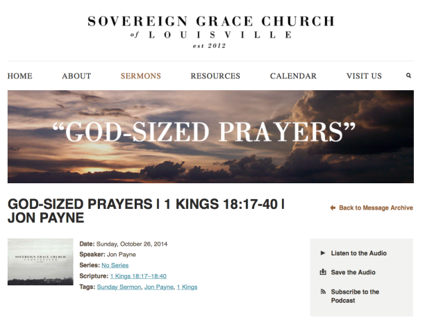 2014-10-27 Payne at Mahaneys church webpage